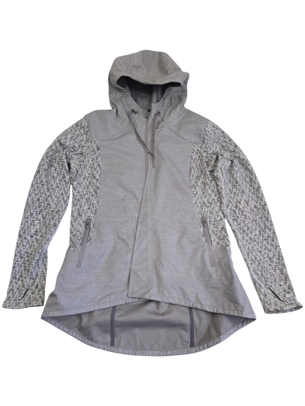 The North Face Dyvinity Jacket Women's Large Gray Hooded Hybrid Softshell Zip